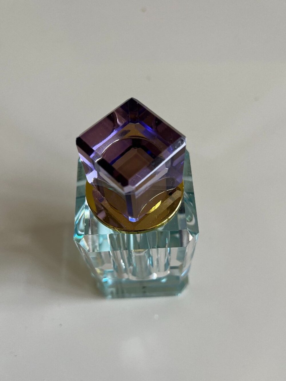 Anthropologie Decorative Cut Glass Perfume Bottle NWT - Picture 6 of 7